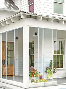 Modern architectural glass structure
