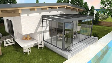 SR-02 Infinity Fold Double Glass Glazed Wall